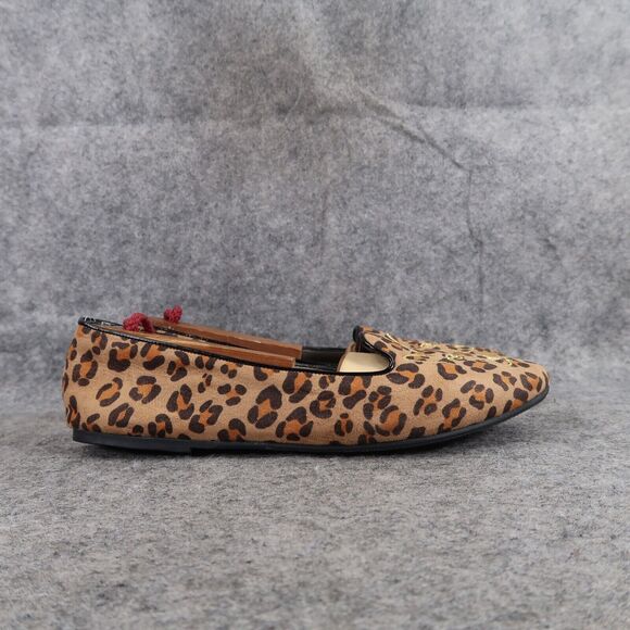 Abound Shoes Womens 5.5 Flats Fashion Slip On Leopard Print Embroidered Slipper - Picture 2 of 15